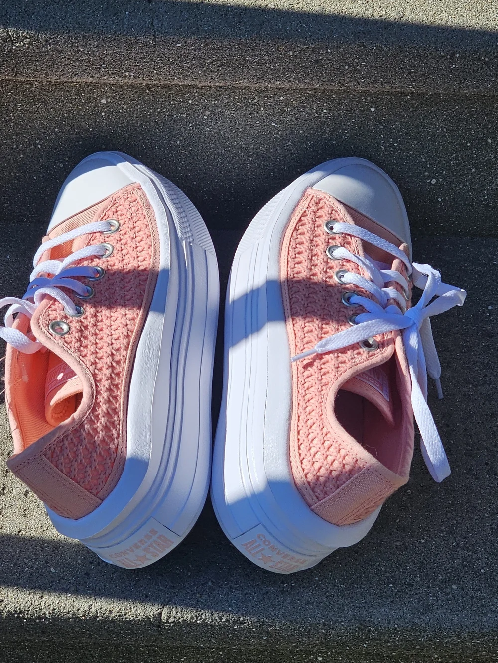 Converse Chuck Taylor All Star Move Platform Crochet Pink - A08740C Size 5